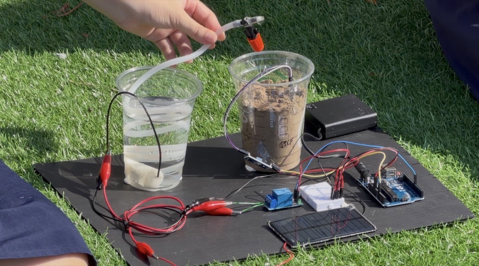 Version 1: cup prototype with bare electronics