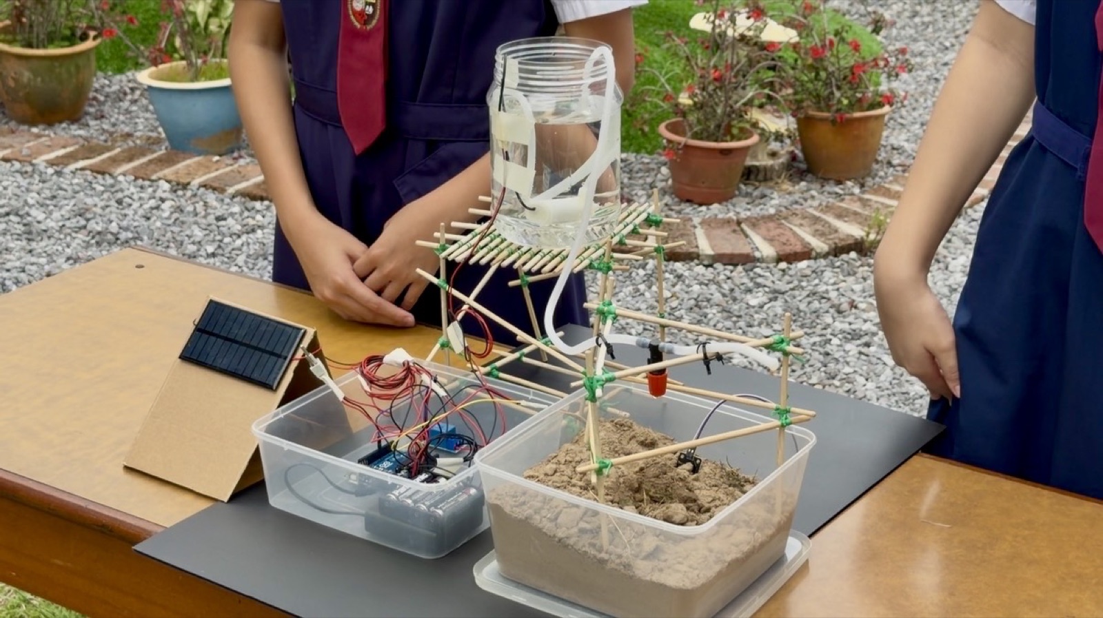 Version 2: bamboo tower prototype with recycled tank